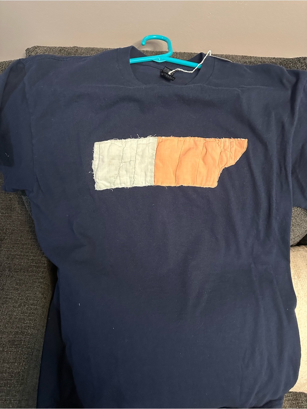 Gildan Navy Short-Sleeve Tee with Orange & Cream TN Patch